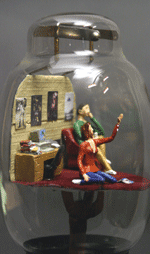 Quantum Eden II: Higher Education, close side left, vacuum tube sculpture