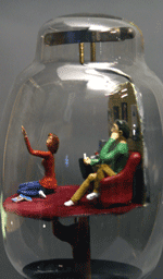Quantum Eden II: Higher Education, close side right, vacuum tube sculpture